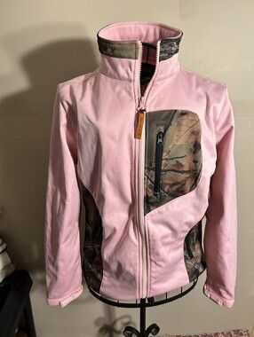 pink camo camouflage trail crest womens size small coat jacket outdoor gorpcore